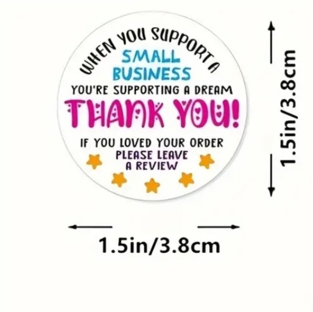 120 Thank you/leave review stickers